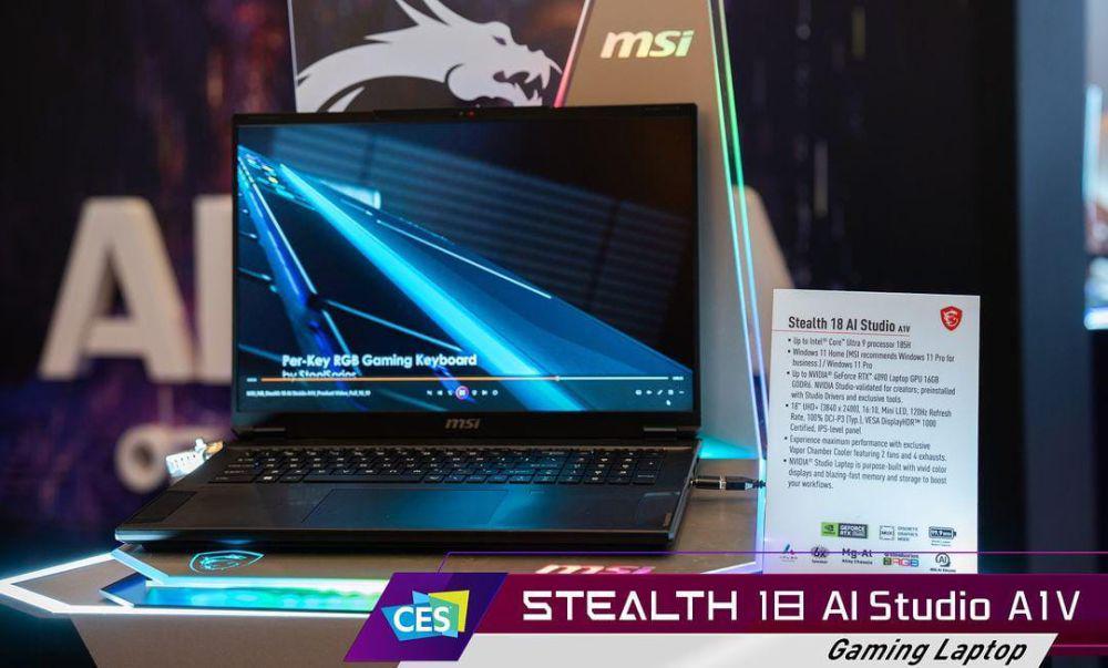 MSI Stealth 18 AI Studio A1V Hadir, Laptop untuk Konten Kreator