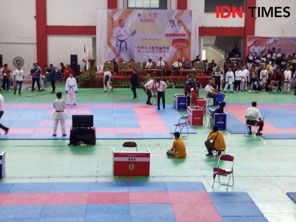 Kejurprov karate piala Bambang Raya sebagai ajang pencarian bibit atlet potensial di Jawa Tengah, Sabtu (20/1/2024).(IDN Times/Cokie Sutrisno).
