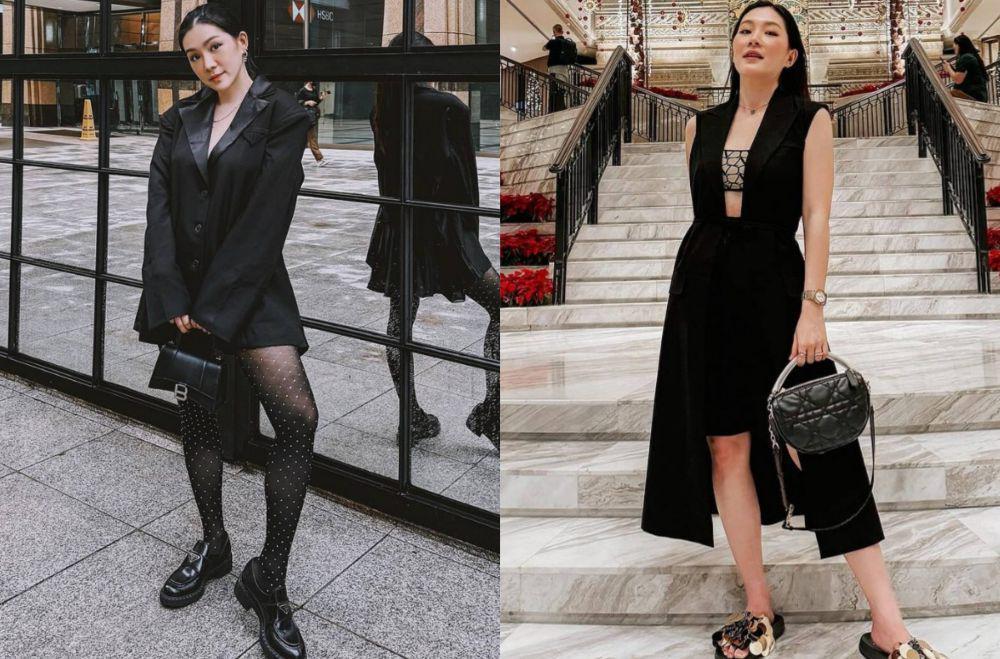 8 Outfit Old Money ala Michi Momo yang Bernuansa Hitam, Classy!