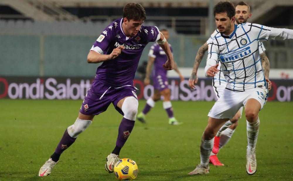 Fiorentina melawan Inter Milan di Coppa Italia 2020/2021. (twitter.com/acffiorentina)