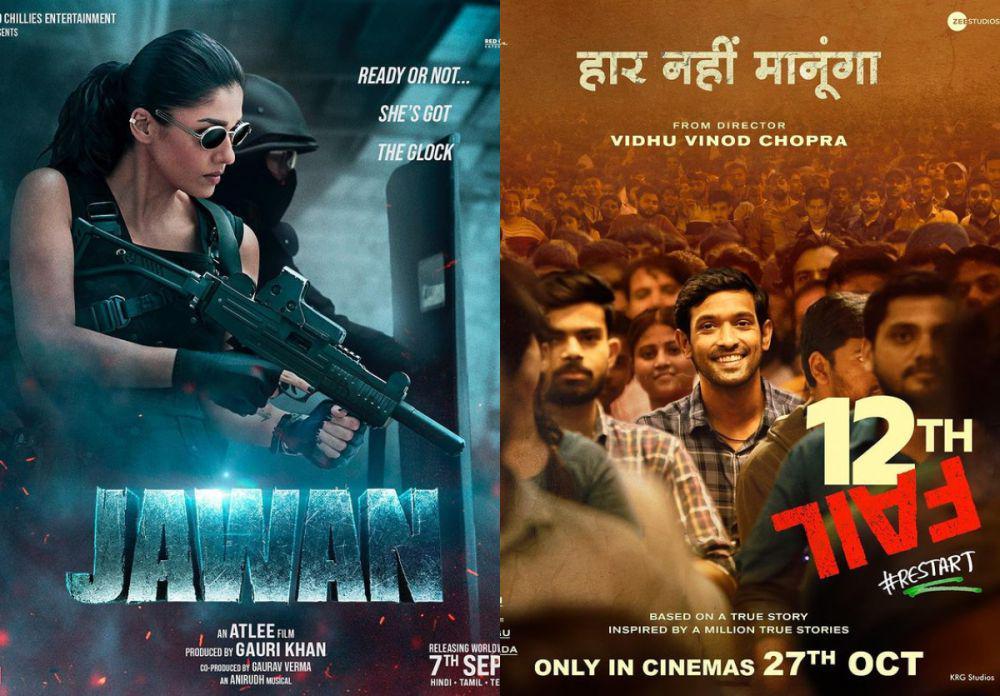 Jawan dan 12th Fail (dok. Red Chillies Entertainment/Jawan | dok. Vinod Chopra Films/12th Fail)