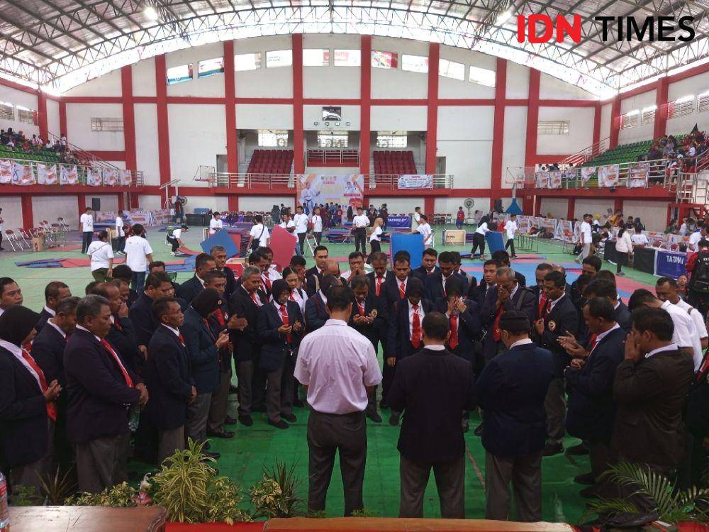 Begini suasana pengarahan wasit sebelum turun memimpin pertandingan, Minggu (21/1/2024).(IDN Times/Cokie Sutrisno).
