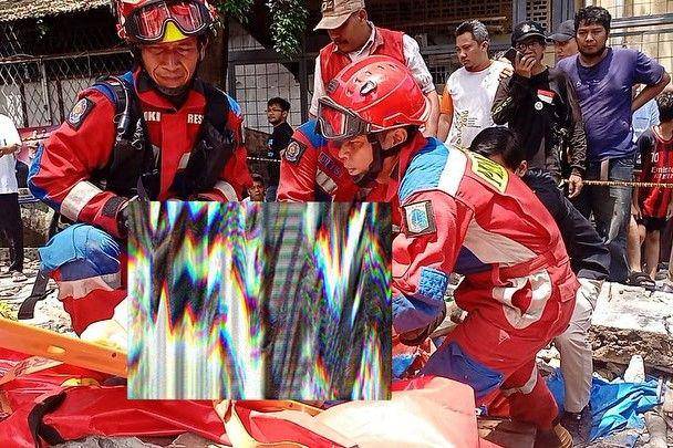 Tembok SPBU di Tebet roboh. (instagram.com/damkarjaksel)