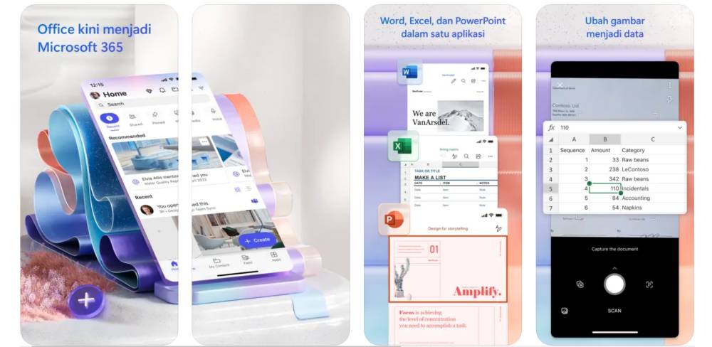 ilustrasi aplikasi Microsoft 365 (Office) (apps.apple.com)