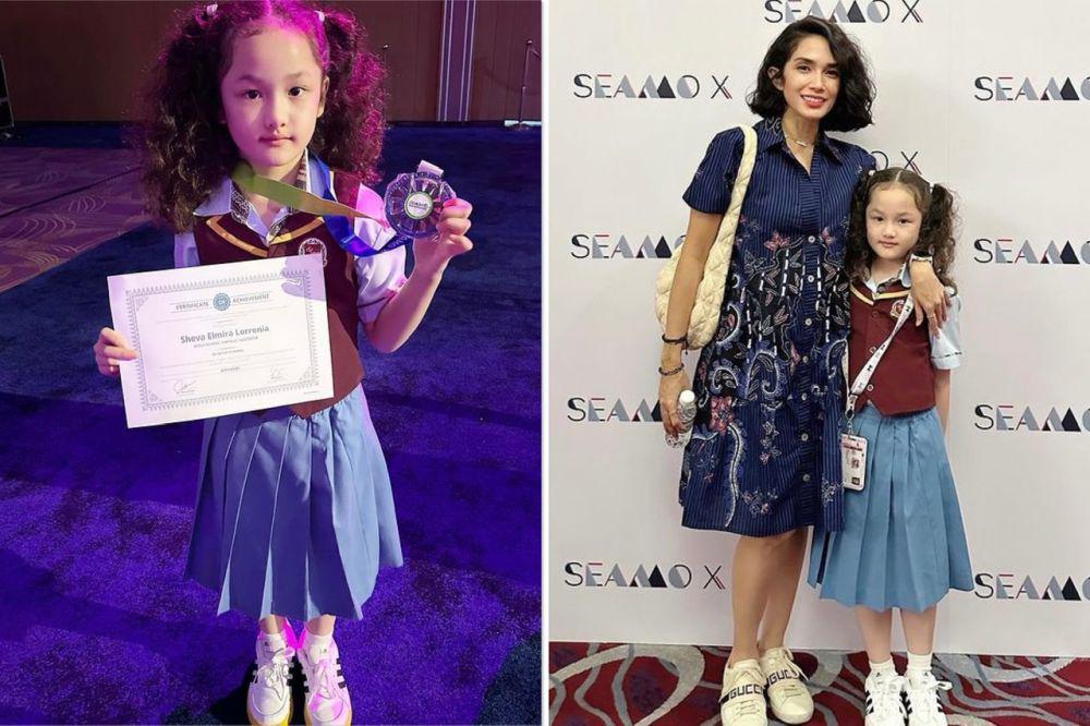 10 Momen Sheva Anak Ussy Sulistiawaty Raih Medali Merit di Singapura