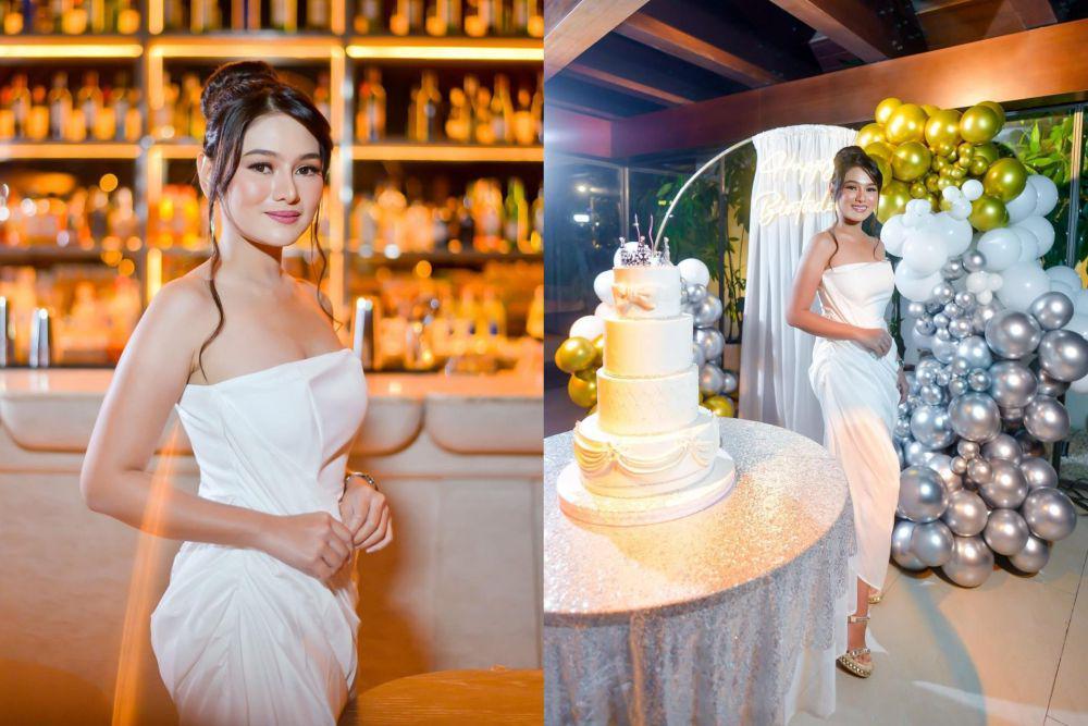8 Potret Birthday Dinner Indah Nicole, Tampil Elegan dengan Gaun Putih