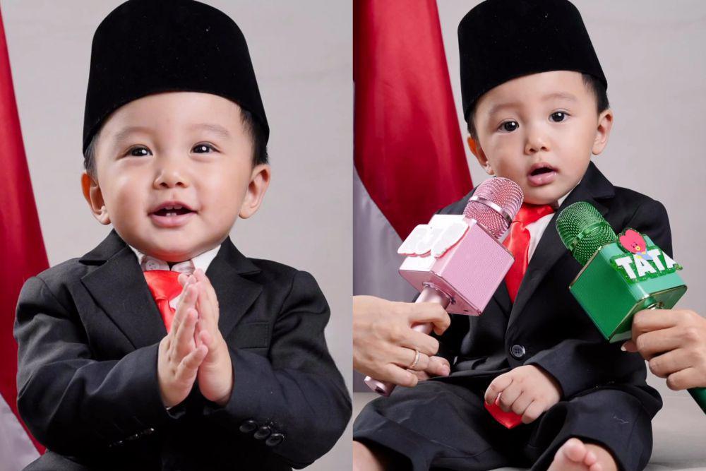 7 Potret Anak Kedua Chef Arnold Cosplay Jadi Presiden RI