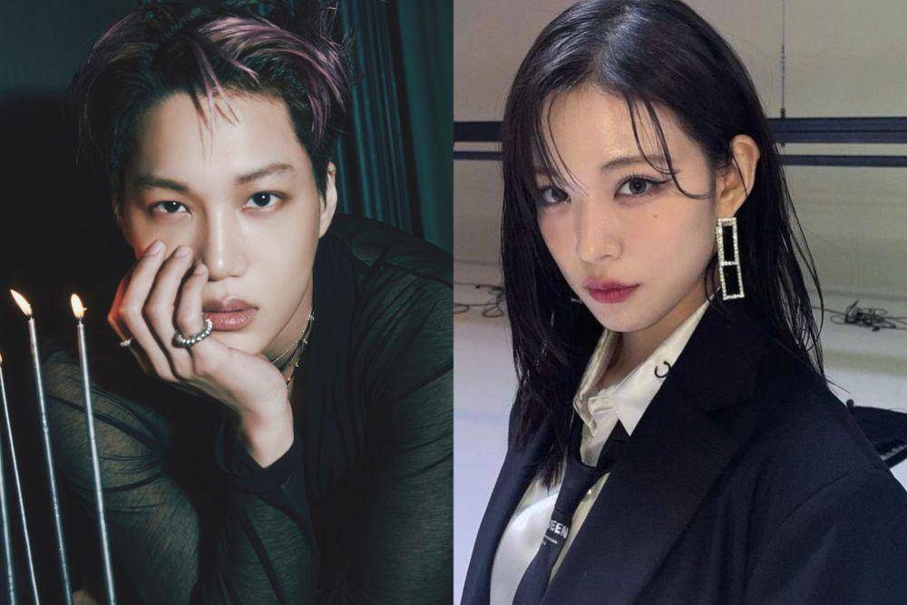 Kai EXO dan Chaeyoung fromis_9 (twitter.com/weareoneEXO | instagram.com/officialfromis_9)