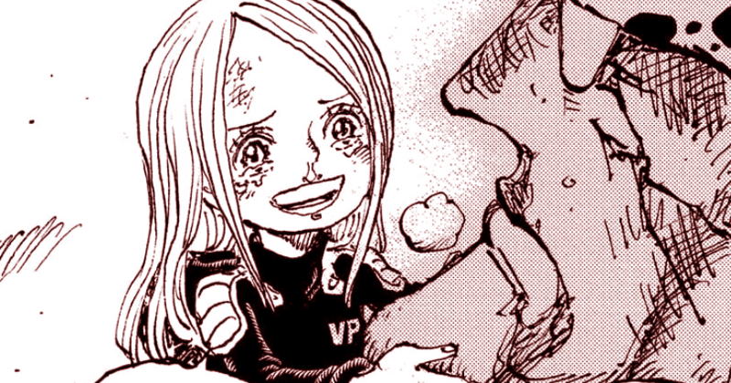 Bonney berterima kasih pada Kuma, ayahnya. (mangaplus.shueisha.co.jp/One Piece)