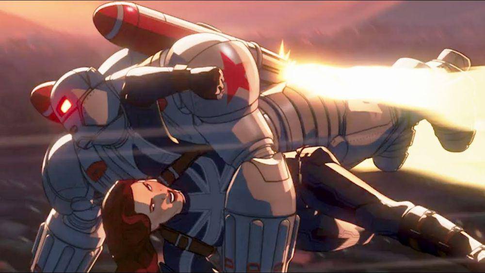 Captain Carter vs. Hydra Stomper (dok. Marvel Studios/What If...?)