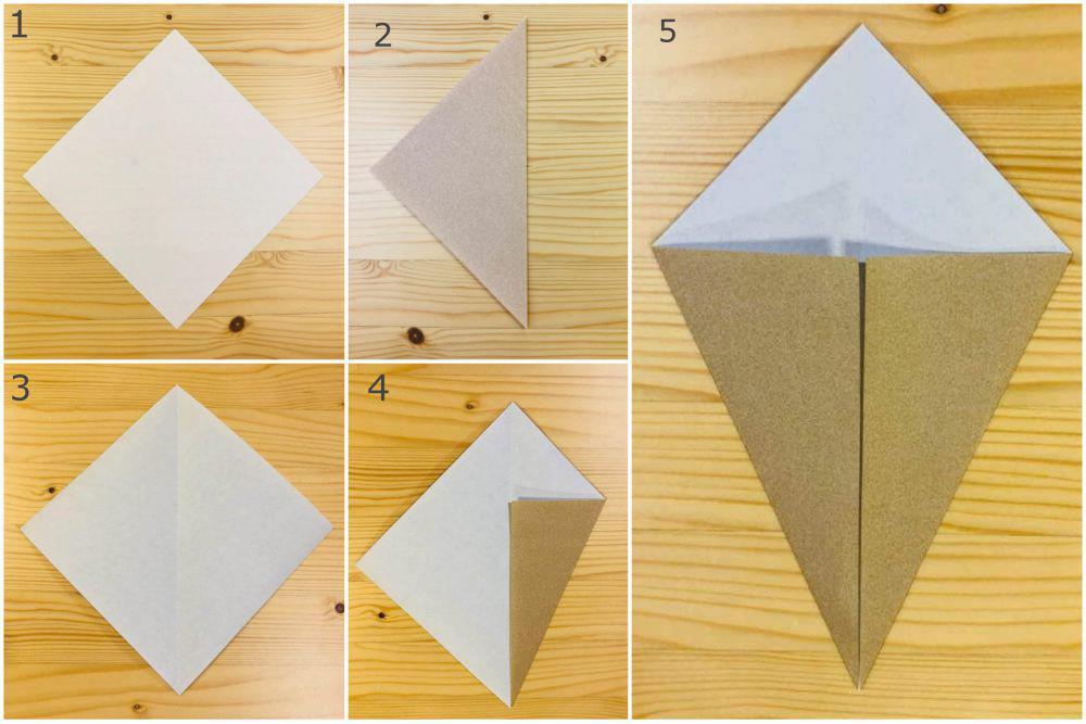 ilustrasi kite fold (simpleorigami.tokyo)