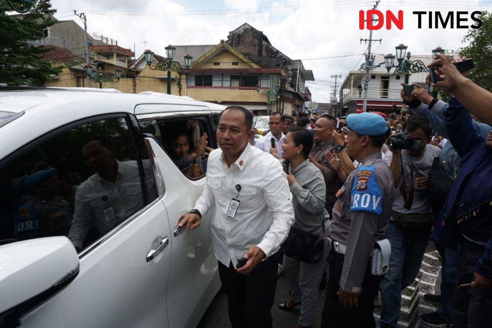 Prabowo - Gibran datang menemui Sri Sultan HB X di Kompleks Kepatihan, Senin (22/1/2024) (IDNTimes/Herlambang Jati)