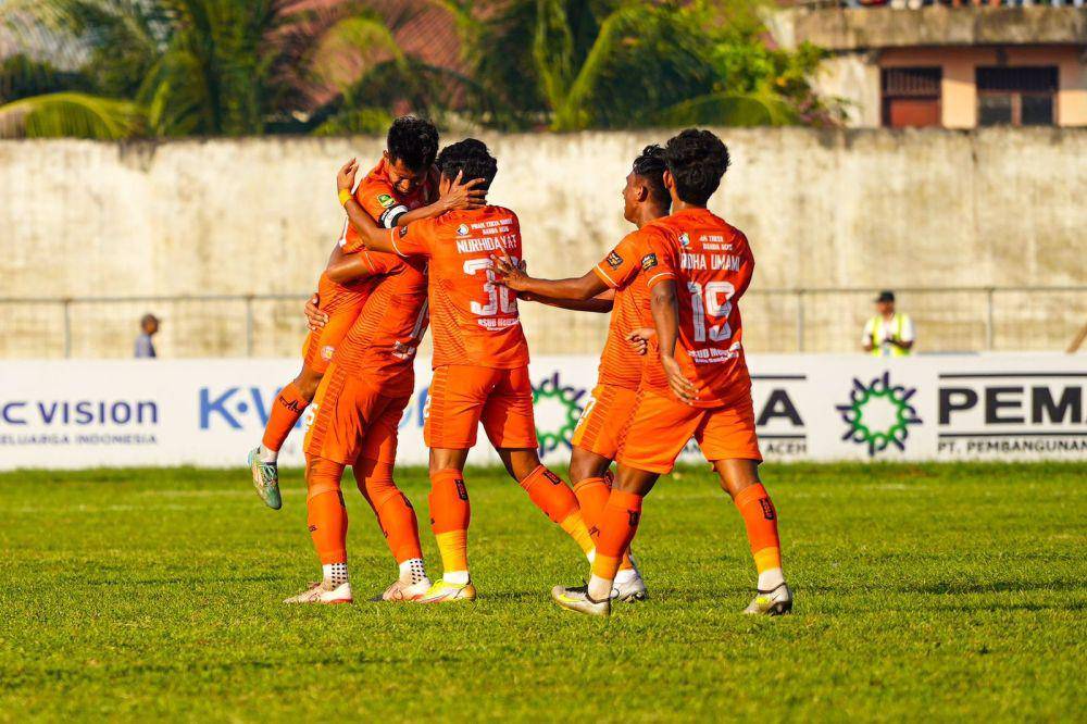Pemain Persiraja Banda Aceh merayakan gol yang dicetak Andik Vermansyah (Dokumentasi Media Official Persiraja Banda Aceh untuk IDN Times)