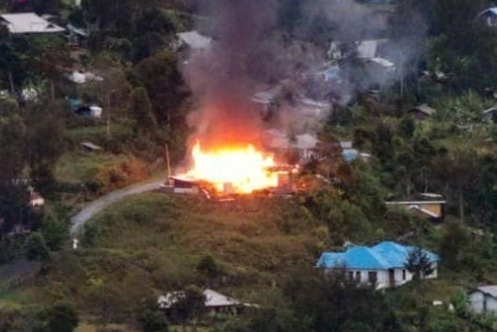 Lagi, KKB Bakar 4 Rumah Warga di Intan Jaya Papua Tengah