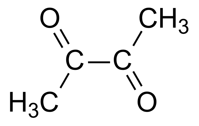 Struktur kimia diacetyl (commons.wikimedia.org/Mysid)