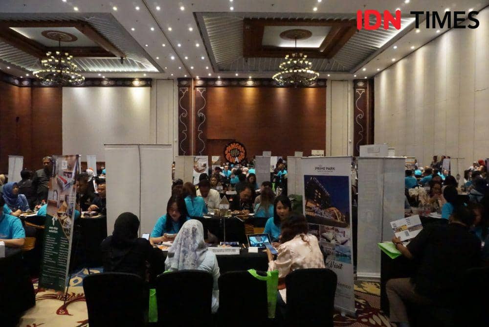 Jogja Business Matching (JBM) 2024 di Grand Ballroom Sahid Raya Hotel Yogyakarta, Selasa (23/1/2024). (IDN Times/Herlambang Jati Kusumo)