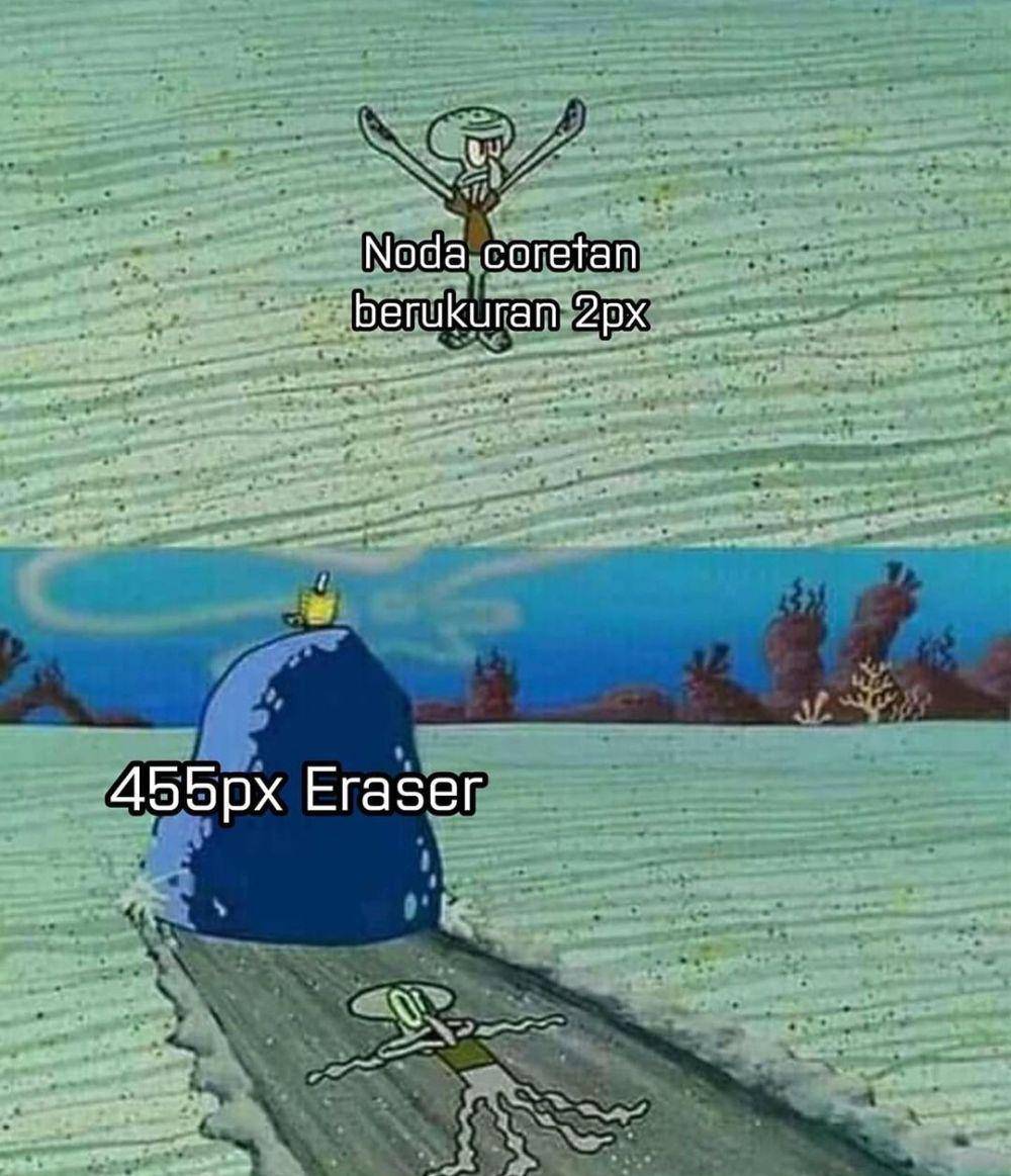 meme Squidward (instagram.com/lawakscience)