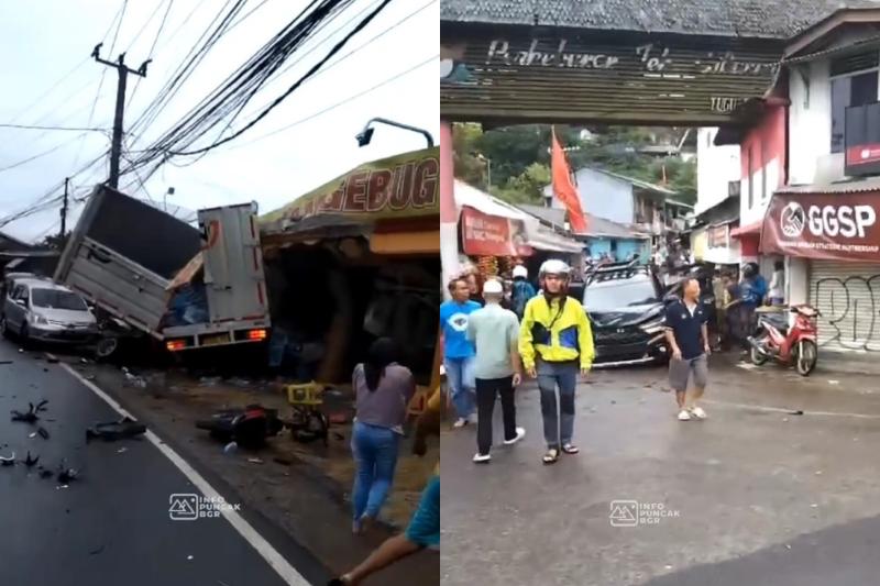 Kecelakaan Beruntun di Puncak Bogor Diduga karena Rem Truk Blong