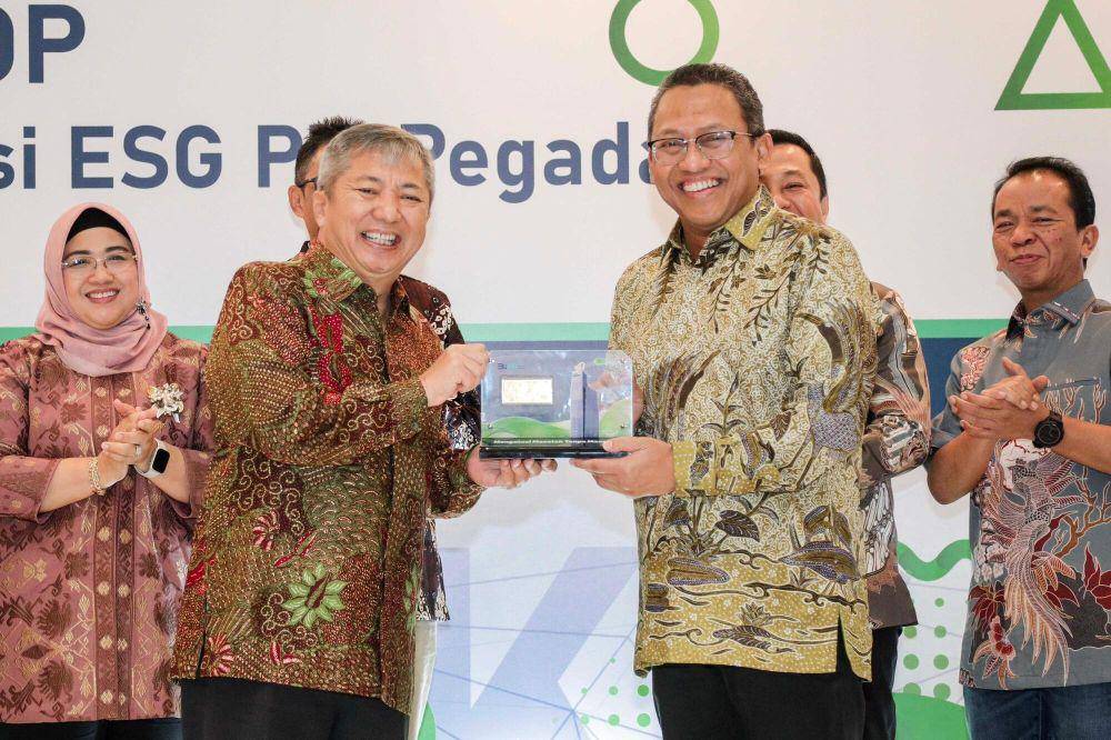 Dalam rangka mendukung penerapan ESG di lingkungan perusahaan, PT Pegadaian menggelar workshop bertajuk “Implementasi Environmental, Social, and Governance (ESG)” di The Gade Tower, Jakarta pada Selasa (23/1/2024). (Dok. Pegadaian)