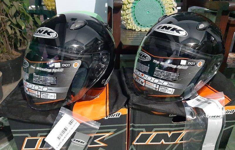 potret helm INK ori (facebook.com/Rizal Maulana Hidayatullah)