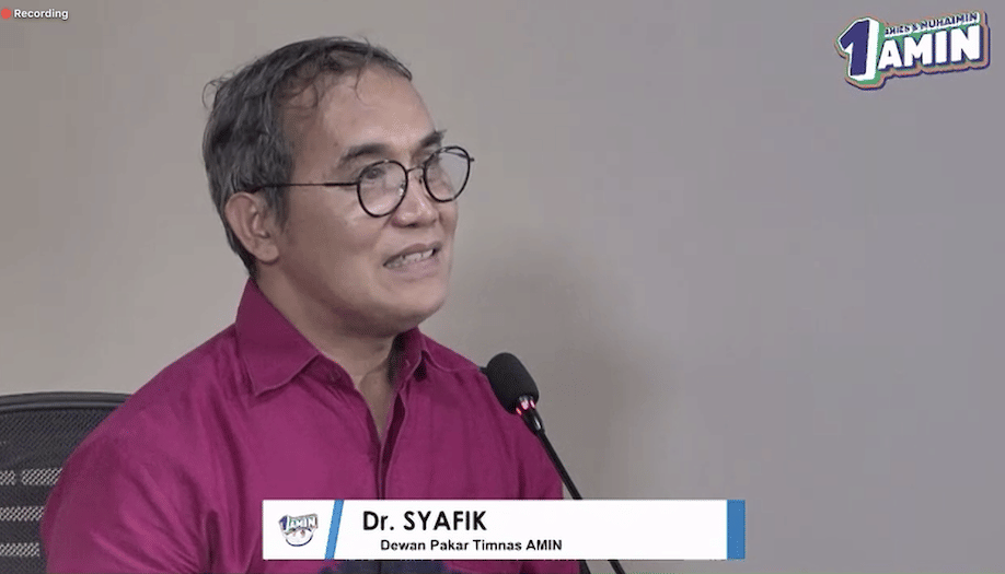 Dewan Pakar Timnas AMIN dalam diskusi Reforma Agraria secara daring, Selasa (23/1/2024). (IDN Times/Anggun Puspitoningrum)
