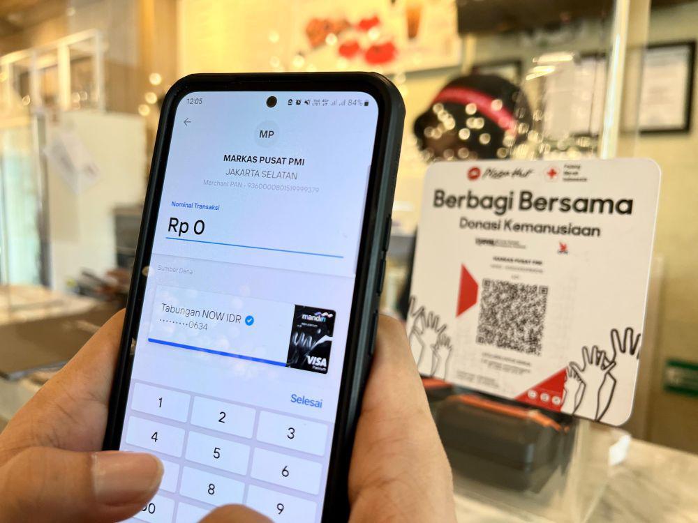 Gunakan QRIS, Bank Mandiri dan Pizza Hut Dukung Aksi Kemanusiaan