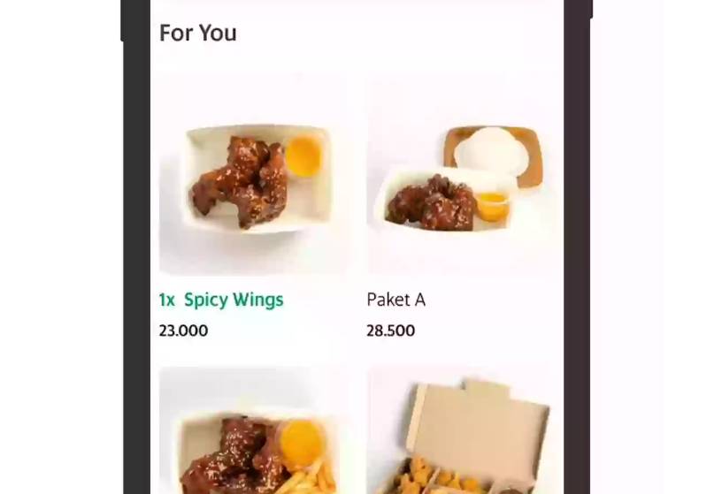 ilustrasi pilih restoran dan menu (dok. Grab Indonesia)