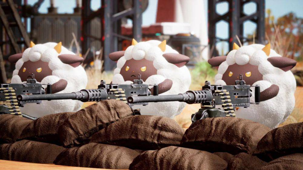 Pals memegang minigun. (dok. Pocket Pair, Inc./Palworld)