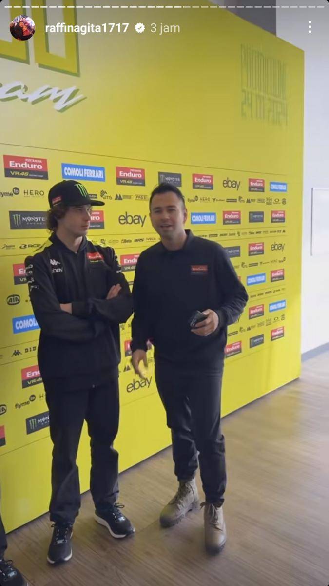 potret Raffi Ahmad dan Nagita Slavina di peluncuran livery VR46 (instagram.com/raffinagita1717)
