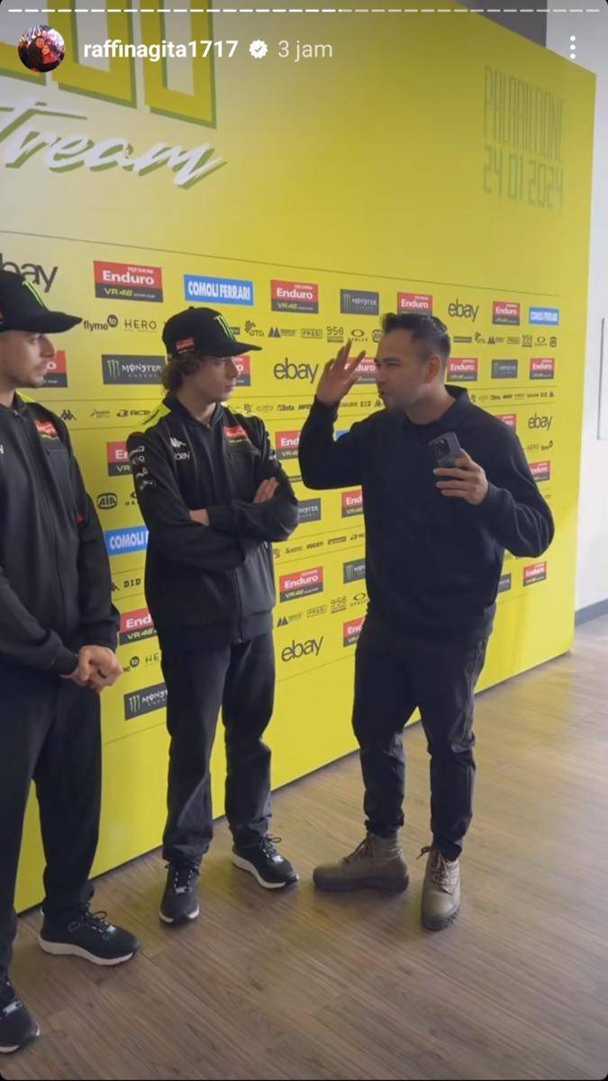 potret Raffi Ahmad dan Nagita Slavina di peluncuran livery VR46 (instagram.com/raffinagita1717)