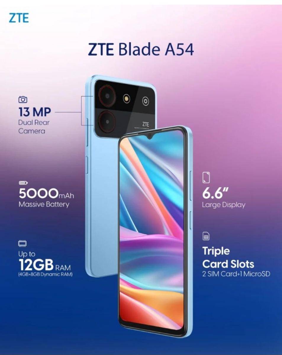 info spesifikasi utama ZTE Blade A54 (instagram.com/ZTE Mobile Devices Indonesia)