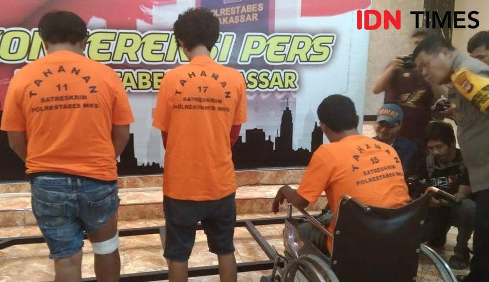 Pencuri yang membobol gedung rektorat Unuversitas Muslim Indonesia (UMI) Makassar, Rabu (24/1/2024). IDN Times/Dahrul Amri Lobubun
