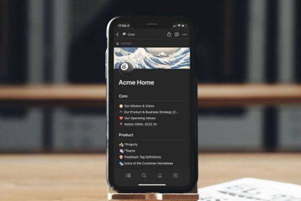 Aplikasi notion versi mobile (instagram.com/notionhq)