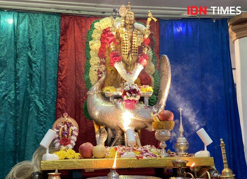 Suasana perayaan Thaipusam tahun 2024 di Kota Medan (IDN Times/Indah Permata Sari)