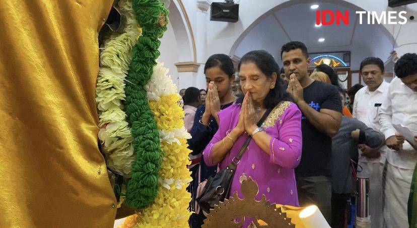 Suasana perayaan Thaipusam tahun 2024 di Kota Medan (IDN Times/Indah Permata Sari)