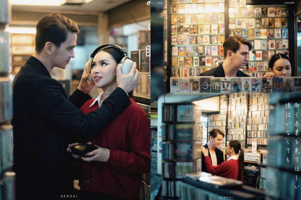7 Potret Prewedding Chris Laurent dan Marcella, Bak Poster Film Jepang