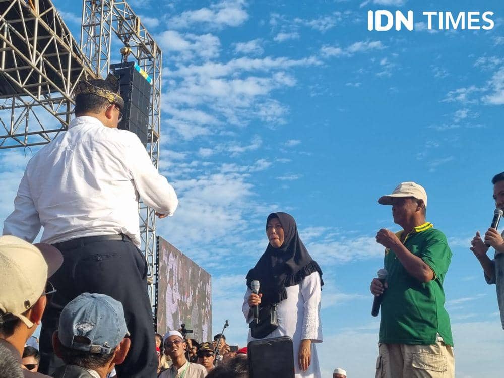 Calon presiden Anies Rasyid Baswedan dalam kampanye akbar di Palembang, Sumsel (IDN Times/Rangga Erfizal)