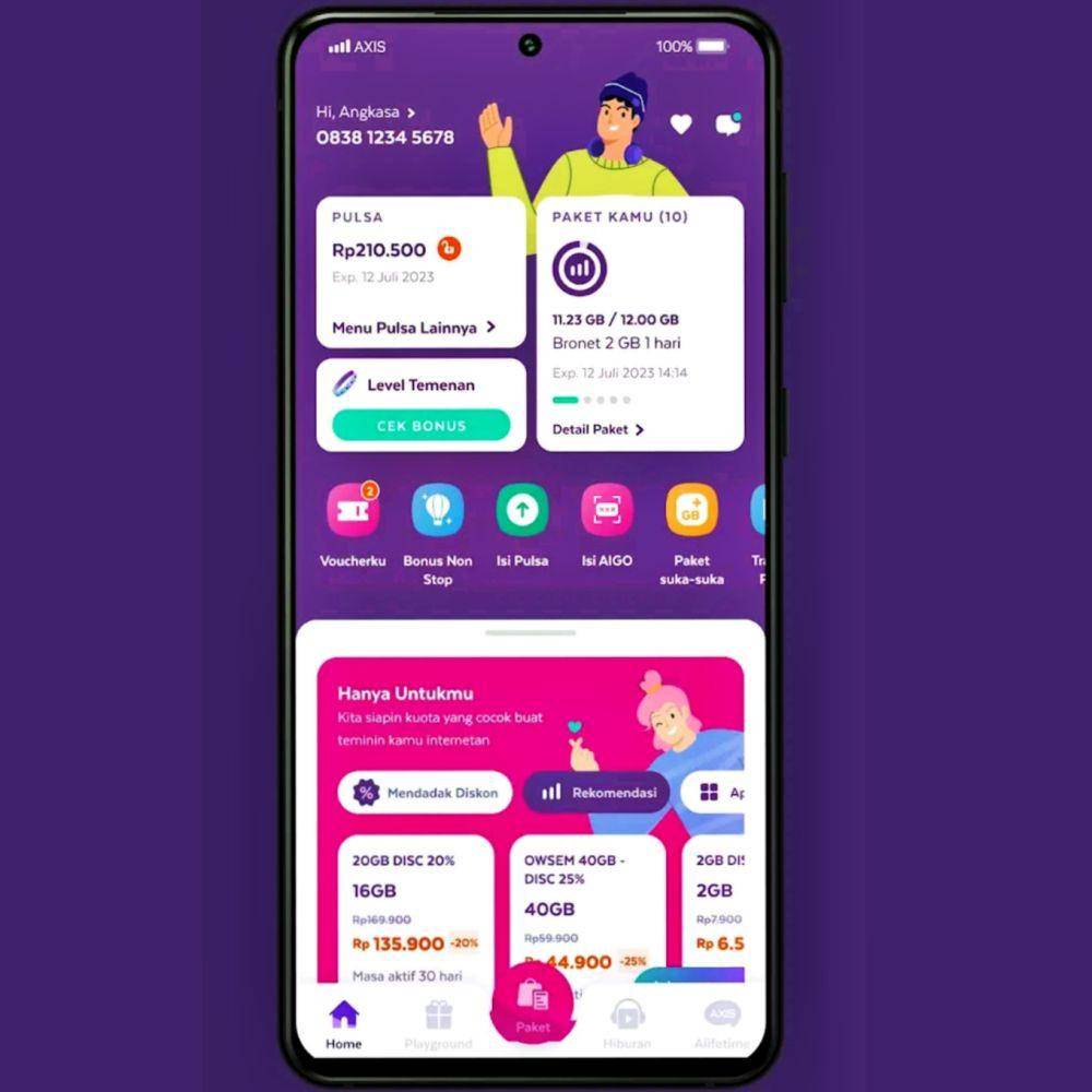 ilustrasi aplikasi AxisNet (Google Play Store)