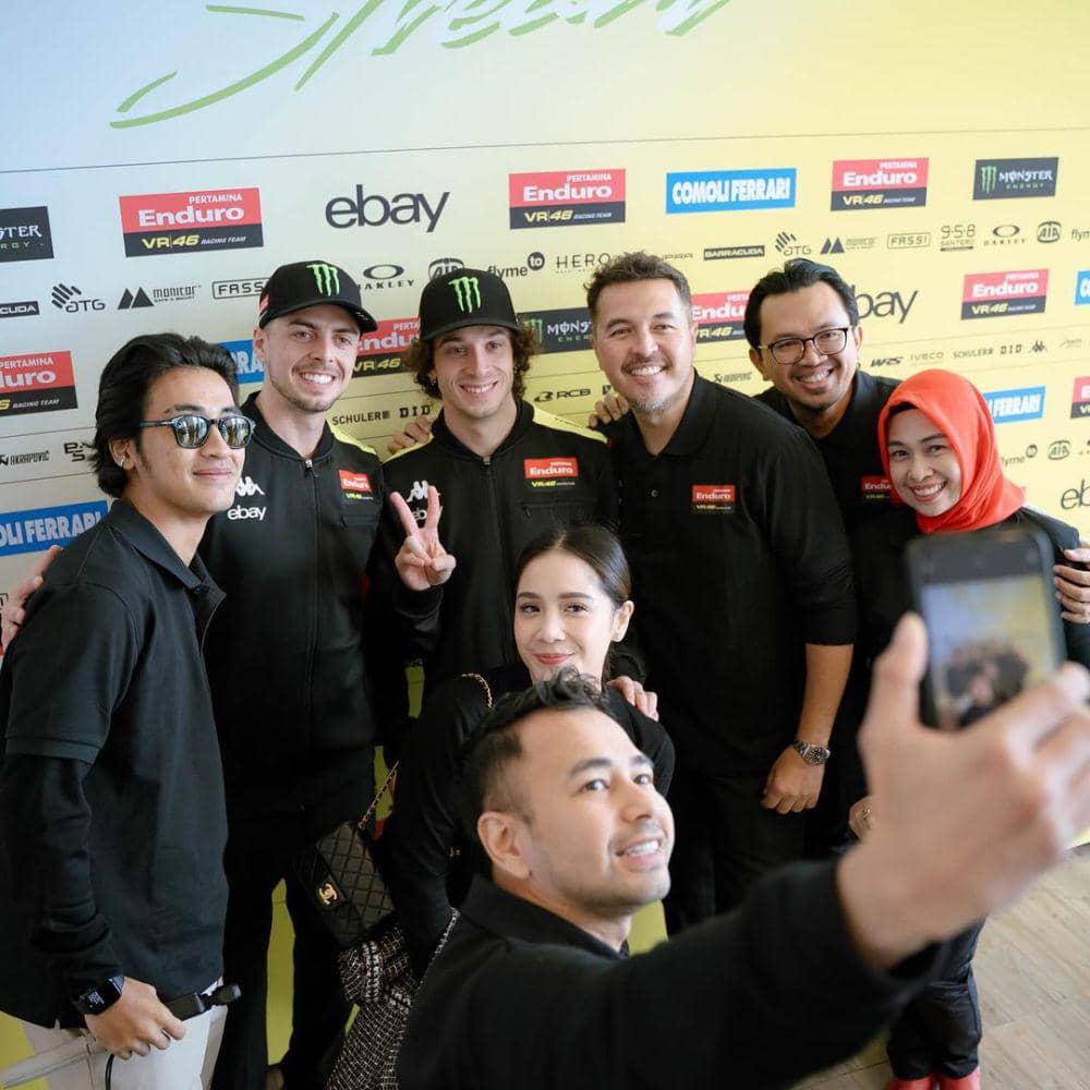 potret Abidzar, Raffi Ahmad, Nagita, dan Rifat Sungkar hadir launching livery VR46 Racing Team di Italia  (instagram.com/abidzar73)