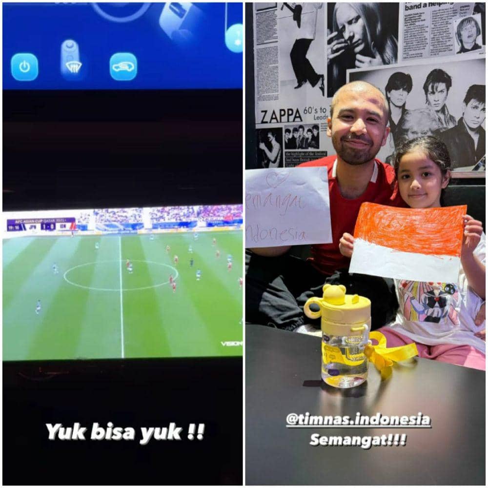 momen publik figur nonton Piala Asia 2023 (instagram.com/hassanalaydrus)