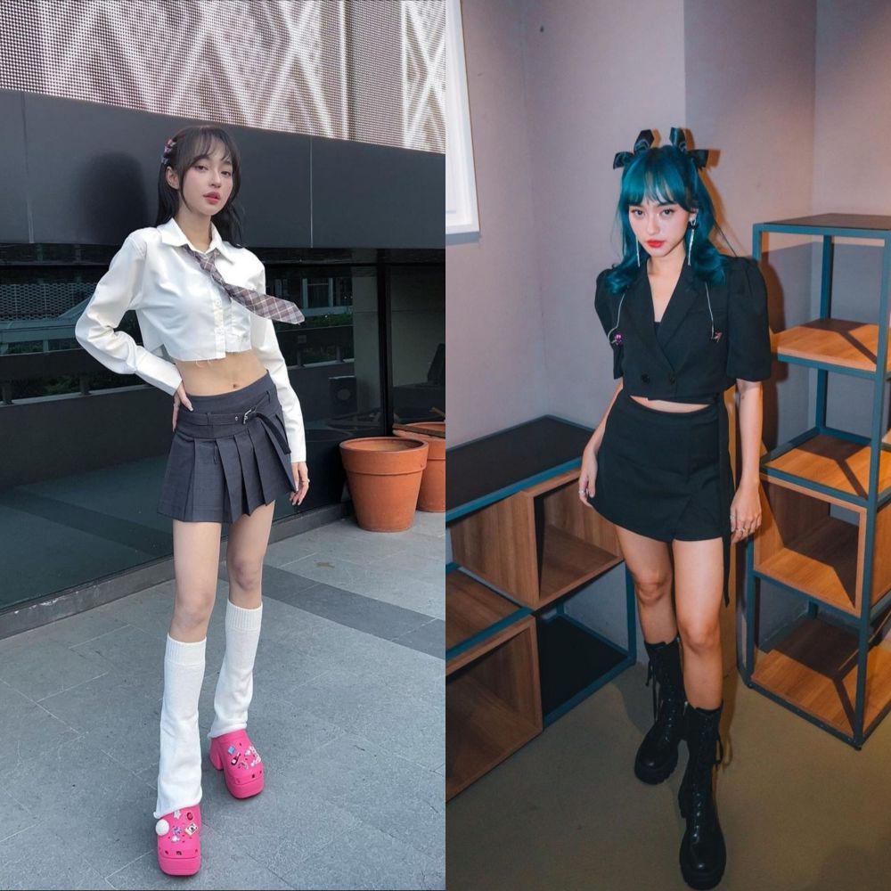 9 Ide Outfit Korean Style ala Indahkus, Mix and Match Rok