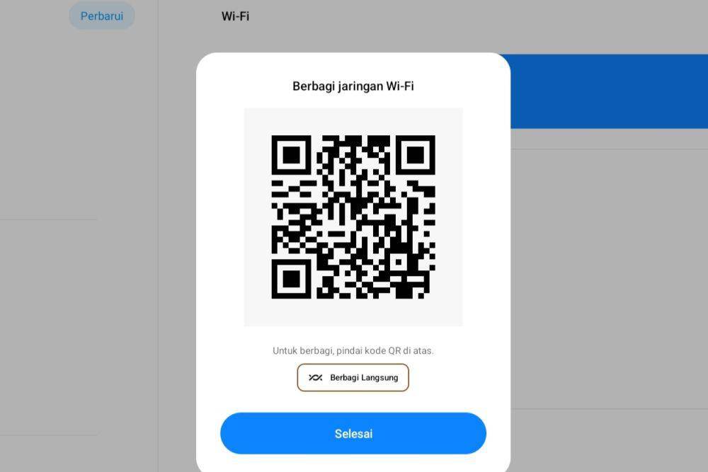 Cara melihat barcode Wi-Fi (Dok. Pribadi)