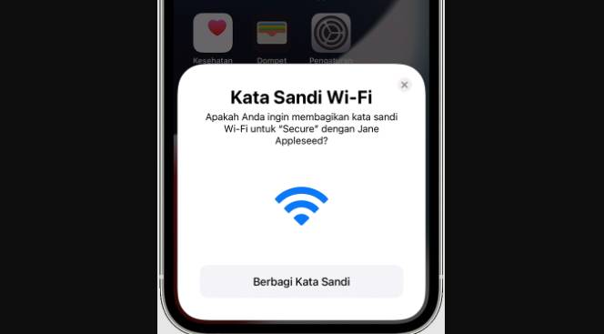 cara melihat barcode Wi-Fi di iPhone (Dok. Support Apple)
