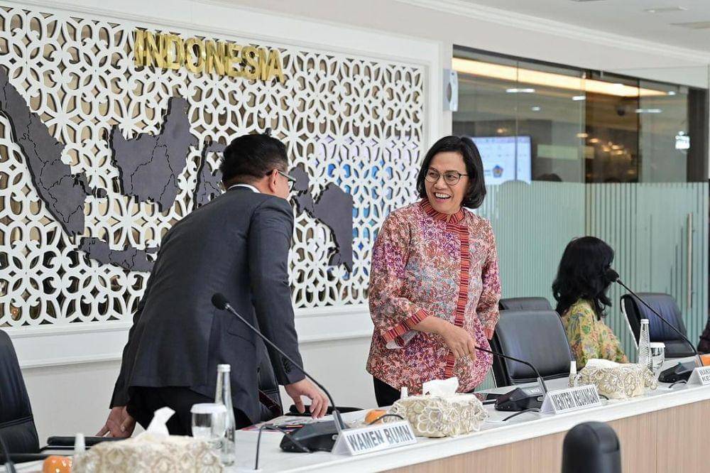 Menteri Keuangan Sri Mulyani bertemu Ketua DPR RI Puan Maharani konsultasi membahas pergantian anggota Dewas LPI. (instagram.com/smindrawati)