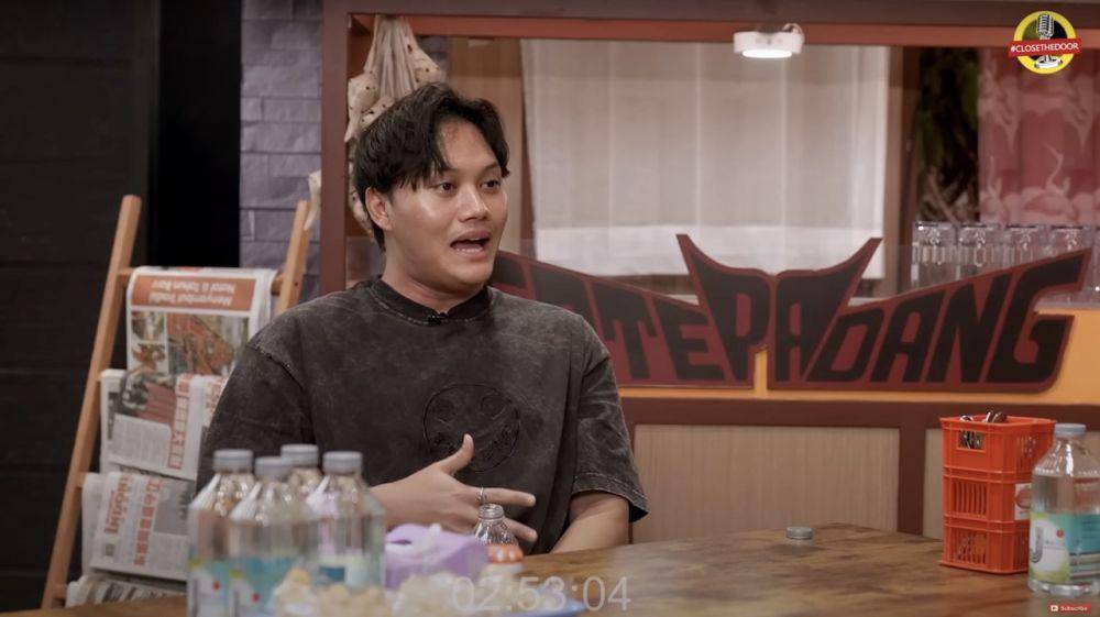 Rizky Febian dalam podcast Goyang Lidah #CloseThe Door (youtube.com/deddycorbuzier)
