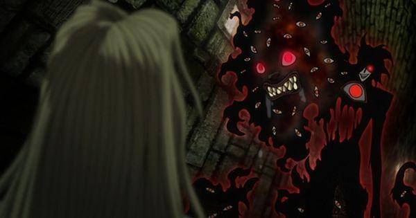 Valentine saat melihat wujud iblis Alucard ( Dok. Madhouse / Hellsing Ultimate )
