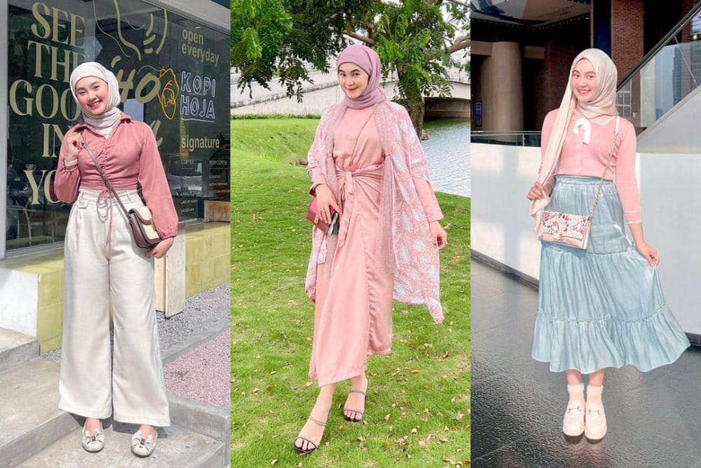 10 Ide OOTD Hijab Nuansa Pink ala Bellatrix Firstqila, Terlihat Manis!