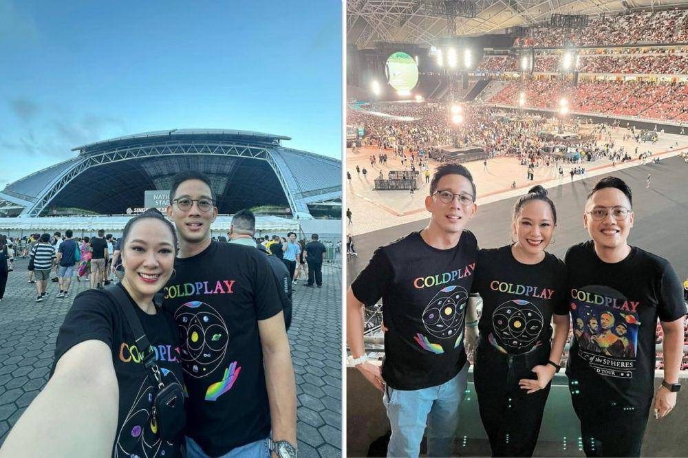 8 Momen Yuanita Christiani Nonton Konser Coldplay di Singapura, Happy!