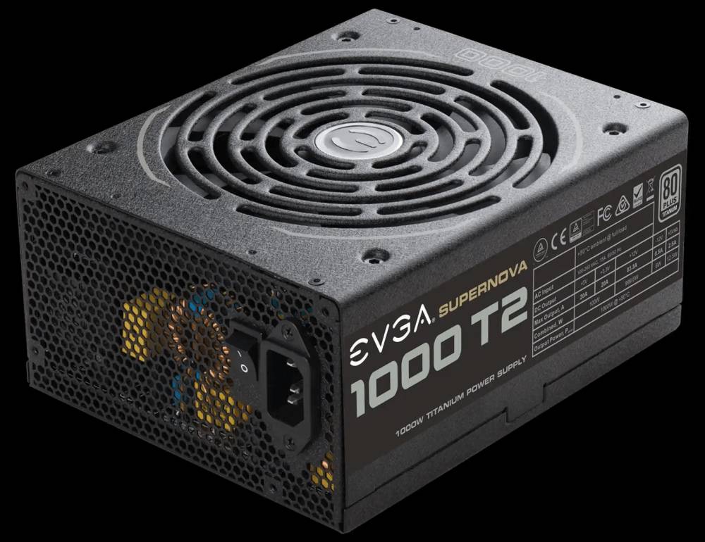 power supply EVGA dengan rating 80 Plus Titanium (evga.com)
