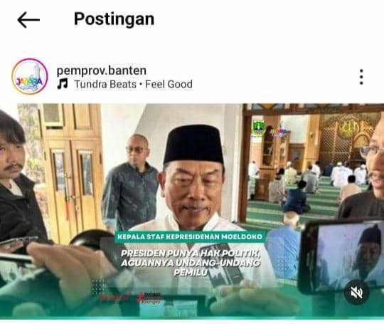Posting Presiden Boleh Berpolitik, IG Pemprov Banten Dihujat